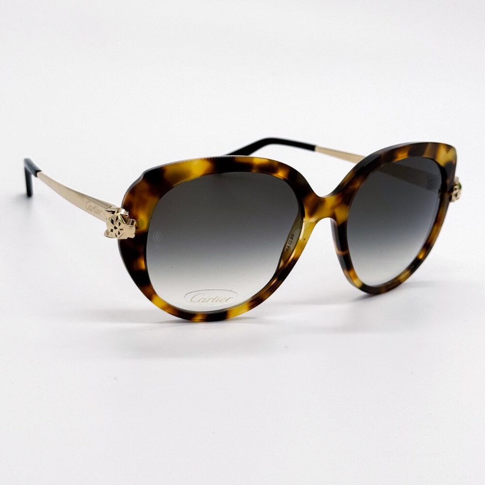 NEW CARTIER CT0064S 002 WOMEN HAVANA SUNGLASSES CT0064S 002 - Picture 3 of 12